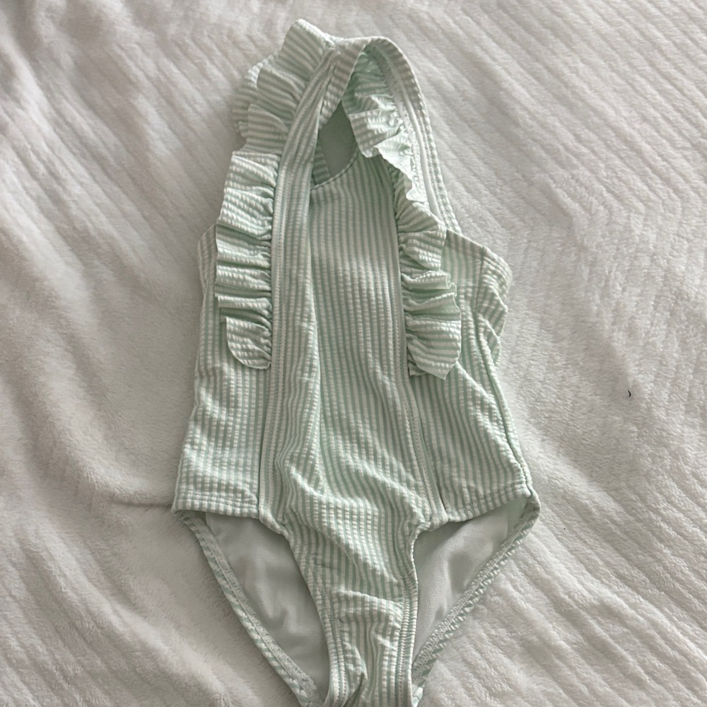 Cat & Jack Mint Striped Swimsuit